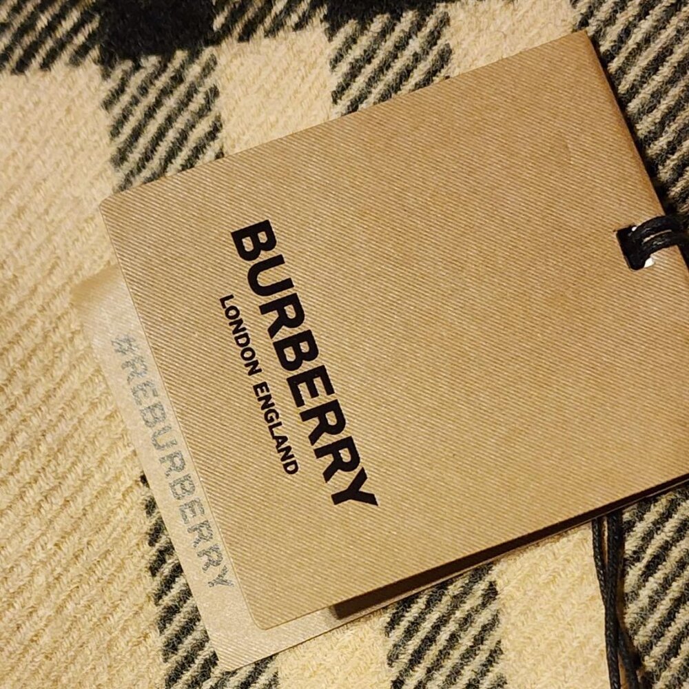 Burberry Giant Check Wool Scarf